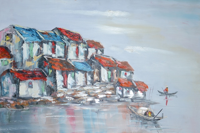 Tranh Sơn Dầu Bến Đợi